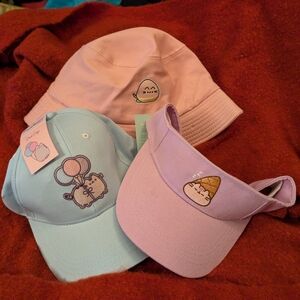 Cute Kids' Hat Set - Pink, Blue, and Purple